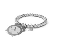 Bracciale 10 Buoni Propositi Donna in Acciaio ARRIVO IN ORARIO - ARRIVO IN ORARIO